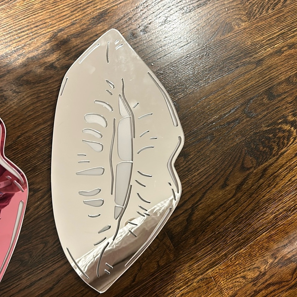 Silver lip wall art